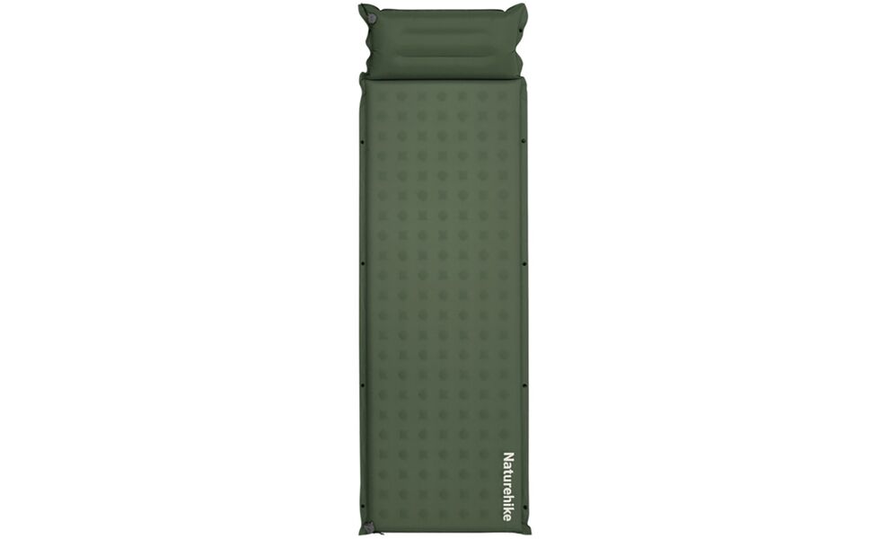 Самонадувний каремат Naturehike CNK2550WS025 (Green): з подушкою, зображення 2