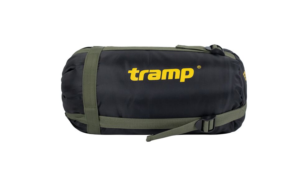 Демісезонний кемпінговий спальник-ковдра Tramp Ember+ Long до 5°C: широкий, з капюшоном, Максимальний зріст користувача: 190, Колір: Olive, Сторона застібки: ліва, зображення 10