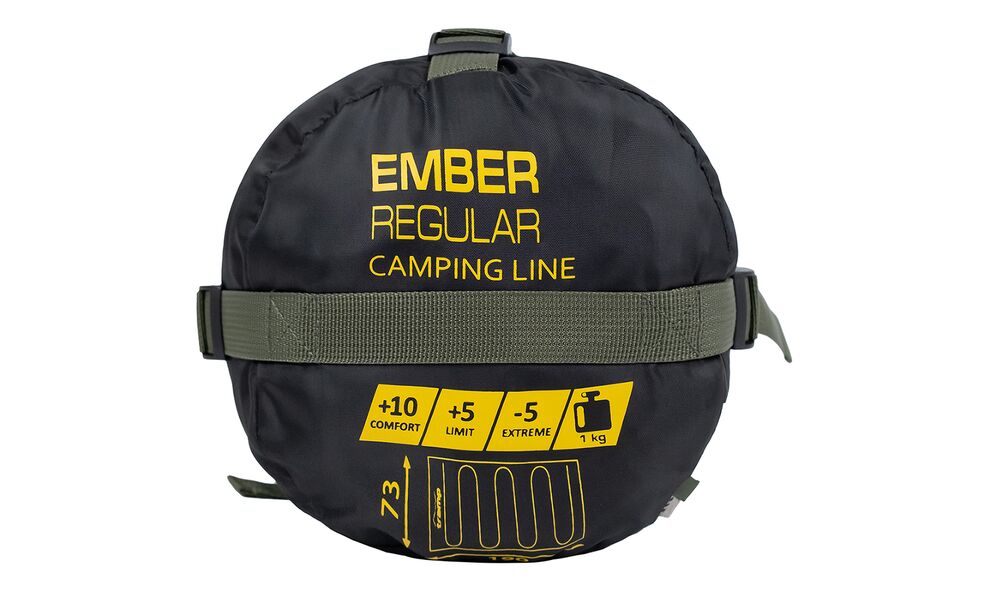 Демісезонний кемпінговий спальник-ковдра Tramp Ember - Regular до 5°C, Максимальний зріст користувача: 170, Колір: Olive, Сторона застібки: права, зображення 10