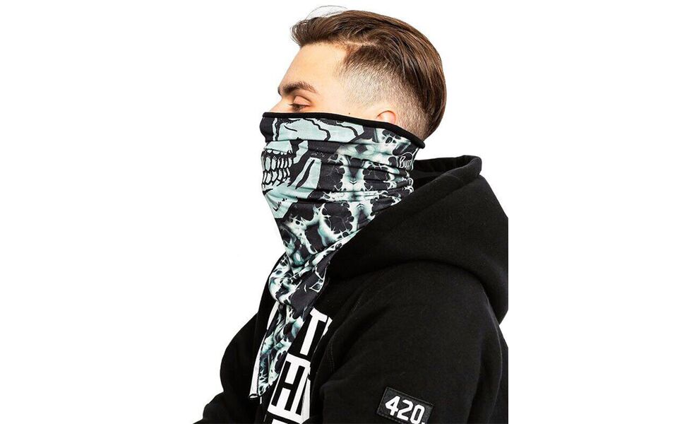 Бандана BUFF® Polar (Sinister Black/Black), Колір виробника: Sinister Black/Black, зображення 2