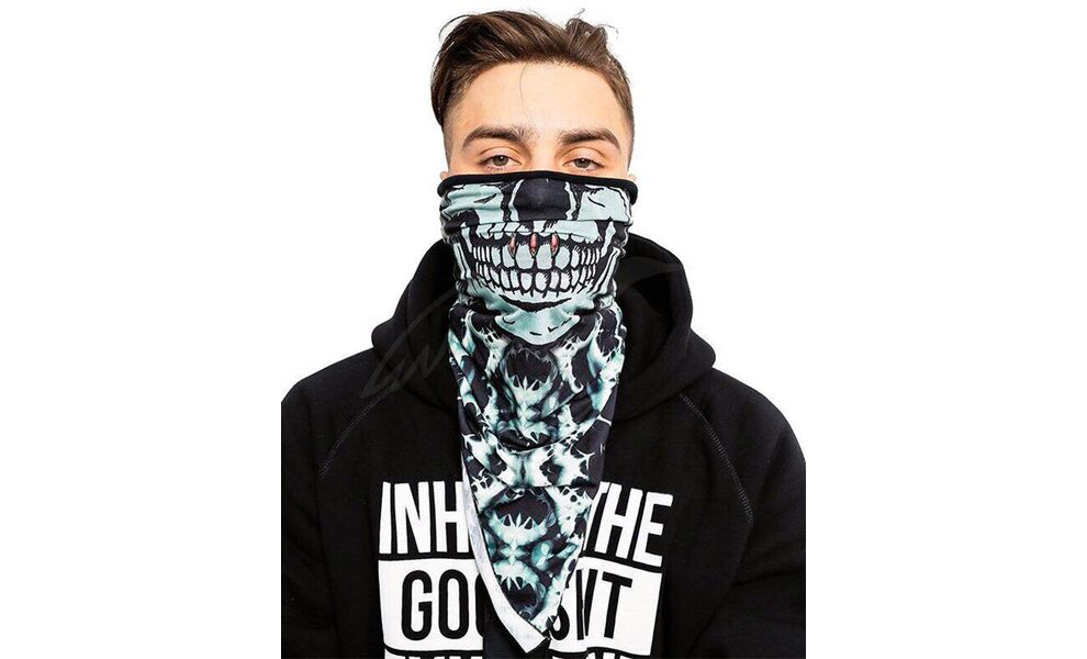 Бандана BUFF® Polar (Sinister Black/Black), Колір виробника: Sinister Black/Black, зображення 3