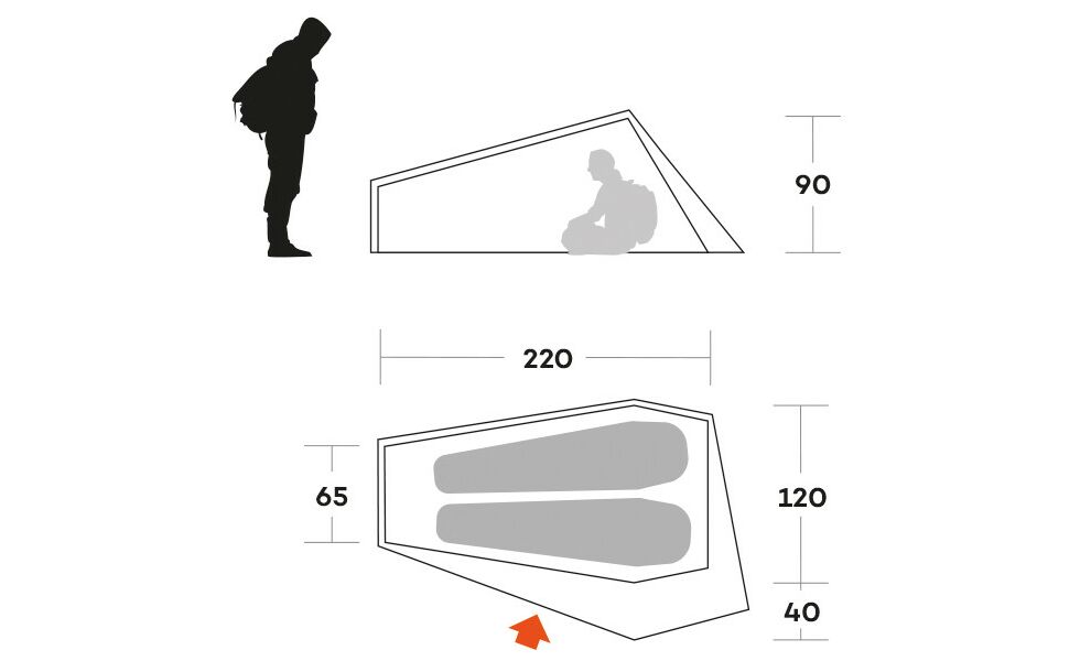 2-місний ультралегкий намет Ferrino Piuma 2: двошаровий, Кількість місць: 2, Колір: Blue, зображення 2