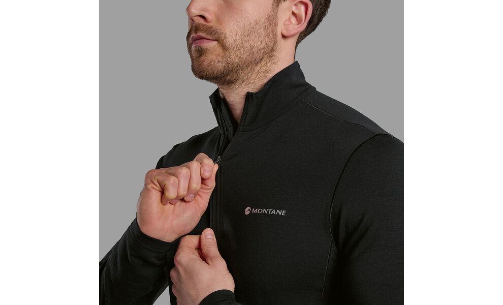 Термокофта чоловіча Montane Malli Zip T-Shirt - MMLZT (Black), Колір виробника: Black, Розмір виробника: XXL, зображення 4