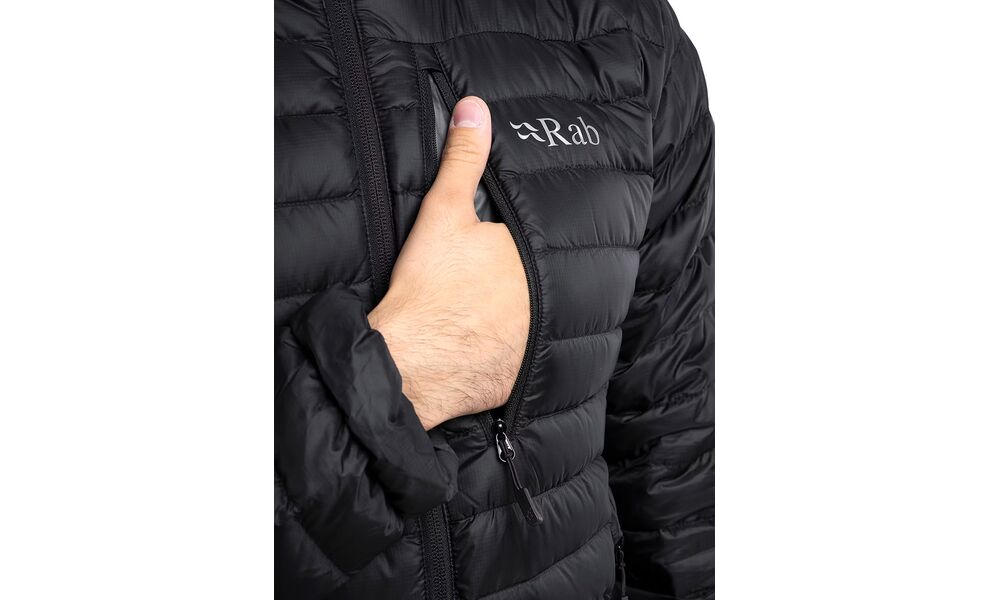 Пуховик чоловічий Rab Microlight Jacket (Black), Колір виробника: Black, Розмір: M, зображення 16