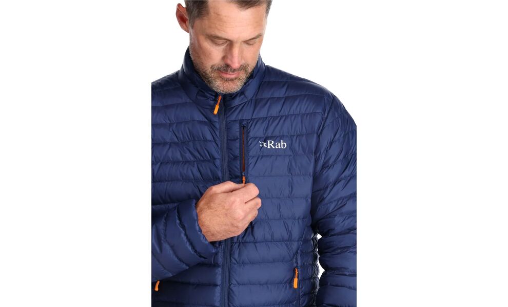 Пуховик чоловічий Rab Microlight Jacket (Deep Ink Marmalade), Колір виробника: Deep Ink Marmalade, Розмір: XL, зображення 5