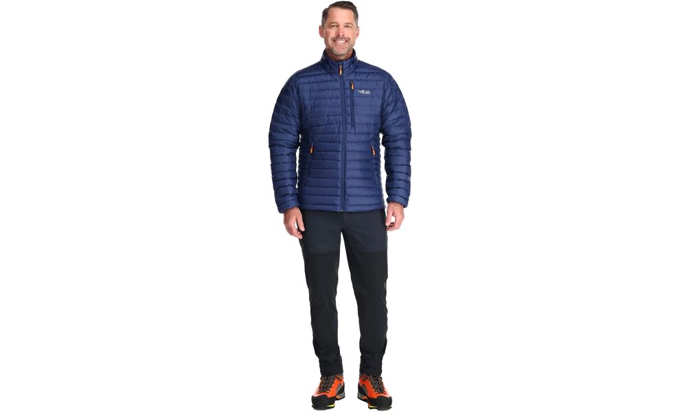 Пуховик чоловічий Rab Microlight Jacket (Deep Ink Marmalade), Колір виробника: Deep Ink Marmalade, Розмір: S, зображення 8