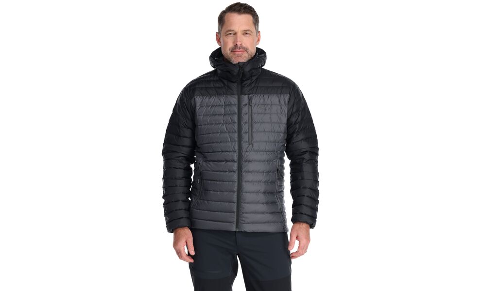 Пуховик чоловічий Rab Microlight Alpine Jacket (Black/Graphene), Колір виробника: Black/Graphene, Розмір: XS, зображення 2