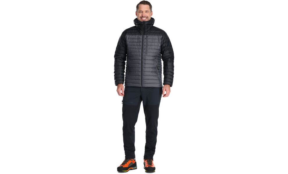 Пуховик чоловічий Rab Microlight Alpine Jacket (Black/Graphene), Колір виробника: Black/Graphene, Розмір: XS, зображення 4