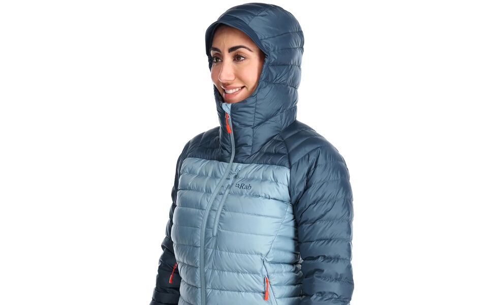 Пуховик жіночий Rab Microlight Alpine Jacket (Black/Graphene), Колір виробника: Black/Graphene, Розмір: XS, зображення 4