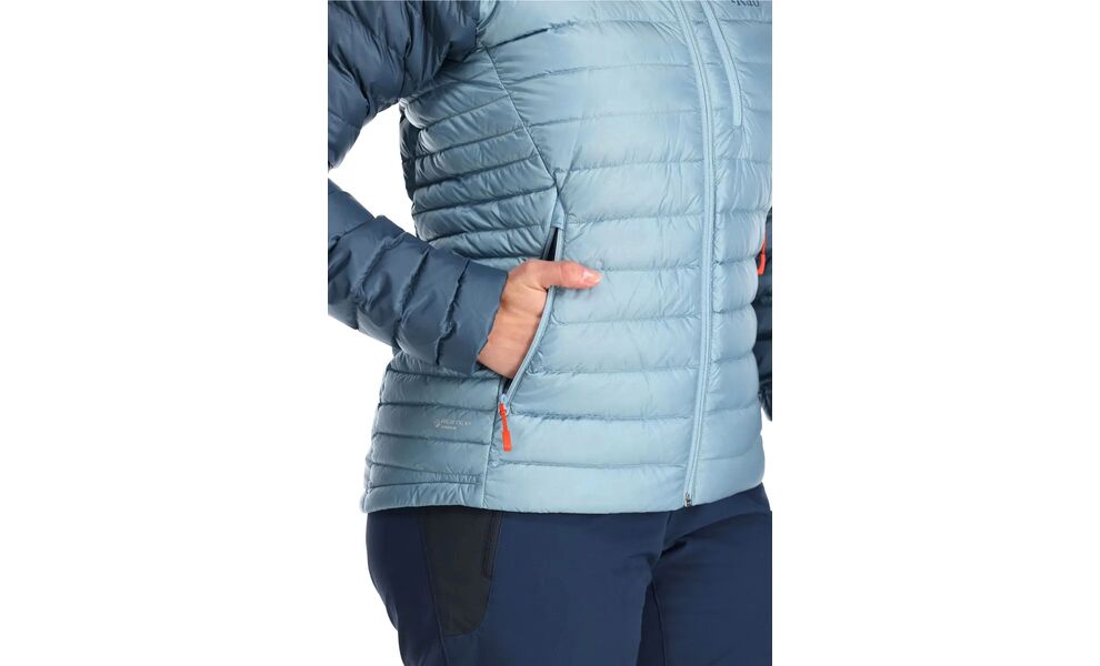 Пуховик жіночий Rab Microlight Alpine Jacket (Black/Graphene), Колір виробника: Black/Graphene, Розмір: XS, зображення 6