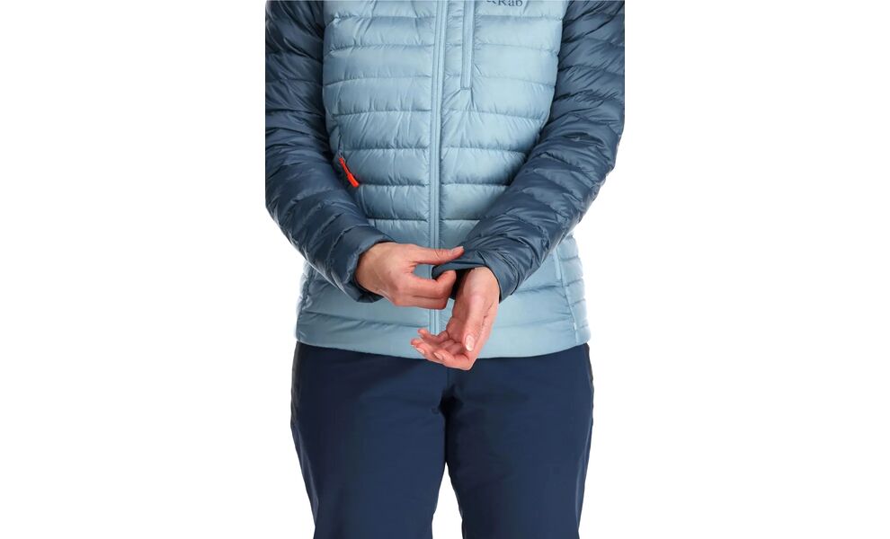Пуховик жіночий Rab Microlight Alpine Jacket (Black/Graphene), Колір виробника: Black/Graphene, Розмір: XS, зображення 8