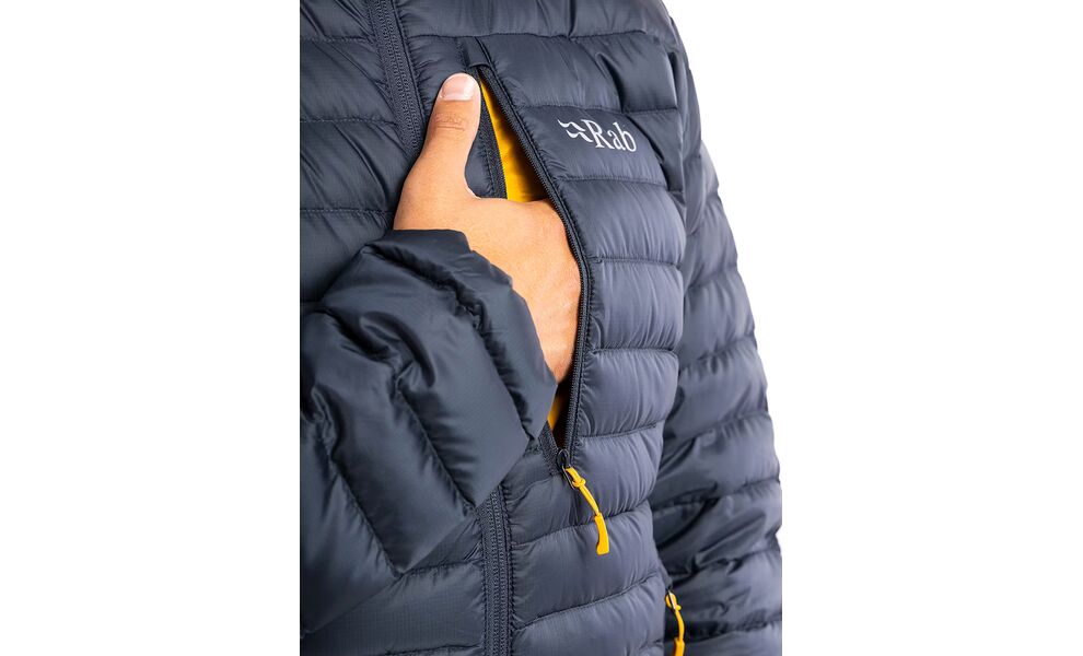 Пуховик чоловічий Rab Microlight Jacket (Beluga), Колір виробника: Beluga, Розмір: XL, зображення 10