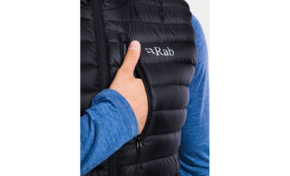 Жилет чоловічий Rab Microlight Vest (Black), Колір виробника: Black, Розмір: XL, зображення 11