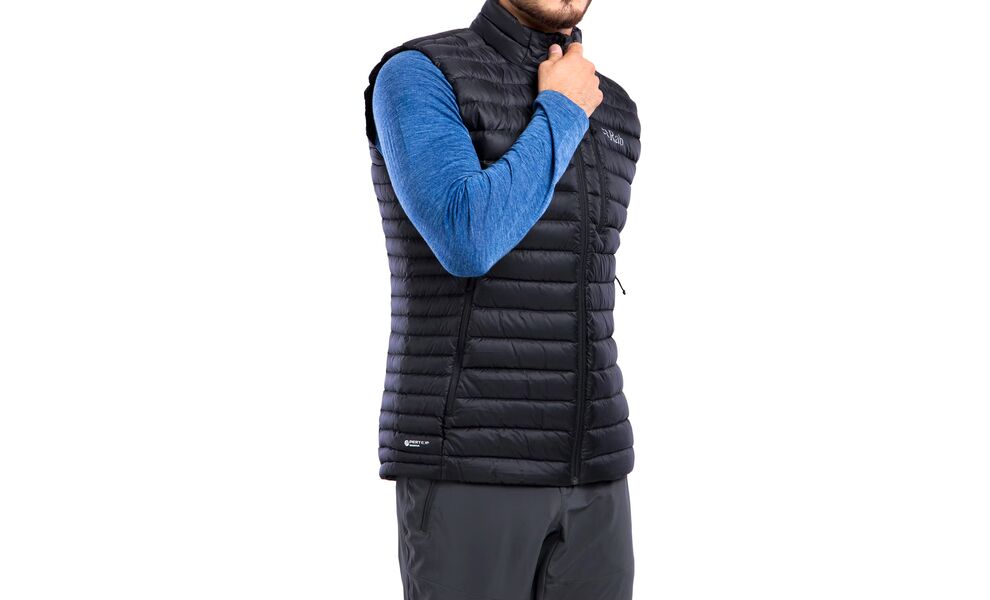 Жилет чоловічий Rab Microlight Vest (Black), Колір виробника: Black, Розмір: XL, зображення 6