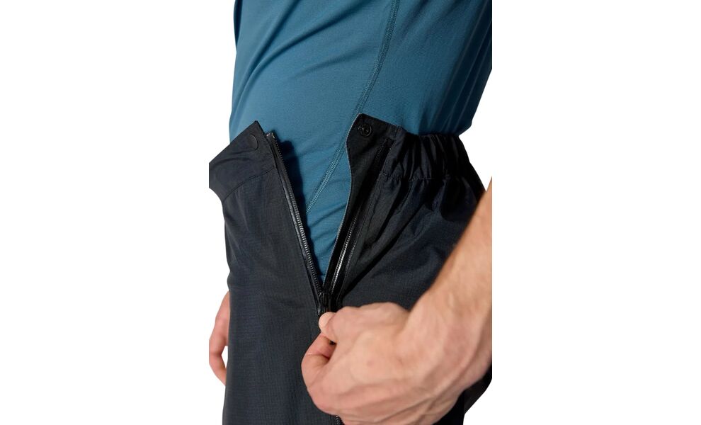 Штани чоловічі Rab Downpour Mountain - Regular (Black), Колір виробника: Black, Тип довжини: Regular, Розмір: M, зображення 6