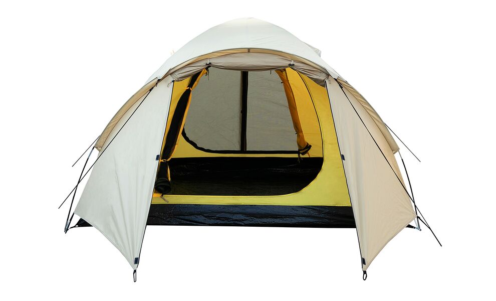 2-місний намет Tramp Camp 2 (Sand): двошаровий, з тамбуром, Кількість місць: 2, Колір: Sand/Black, зображення 4