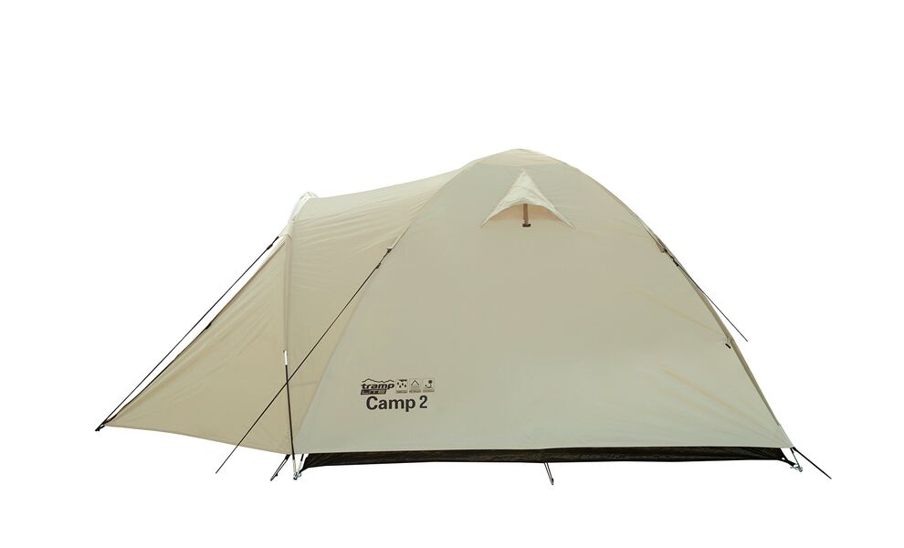 2-місний намет Tramp Camp 2 (Sand): двошаровий, з тамбуром, Кількість місць: 2, Колір: Sand/Black, зображення 7