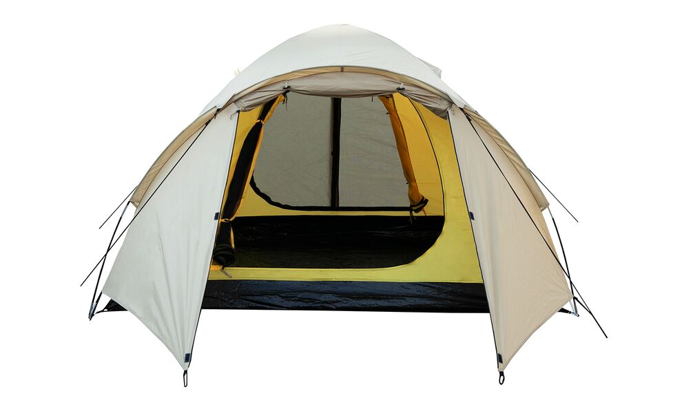 4-місний намет Tramp Camp 4 (Sand): двошаровий, з тамбуром, Кількість місць: 4, Колір: Sand/Black, зображення 4