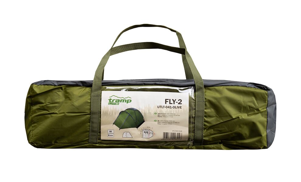 2-місний намет Tramp Fly 2 (Olive): одношаровий, з тамбуром, Кількість місць: 2, Колір: Olive, зображення 21