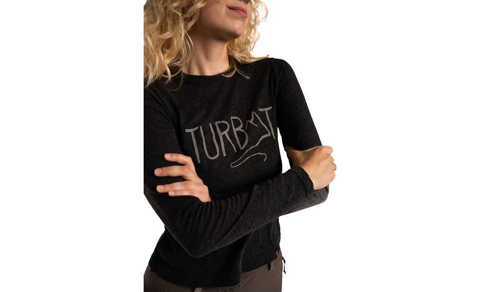 Лонгслів жіночий Turbat Magic Logo (Caviar), Колір виробника: Caviar, Розмір: XS, зображення 3