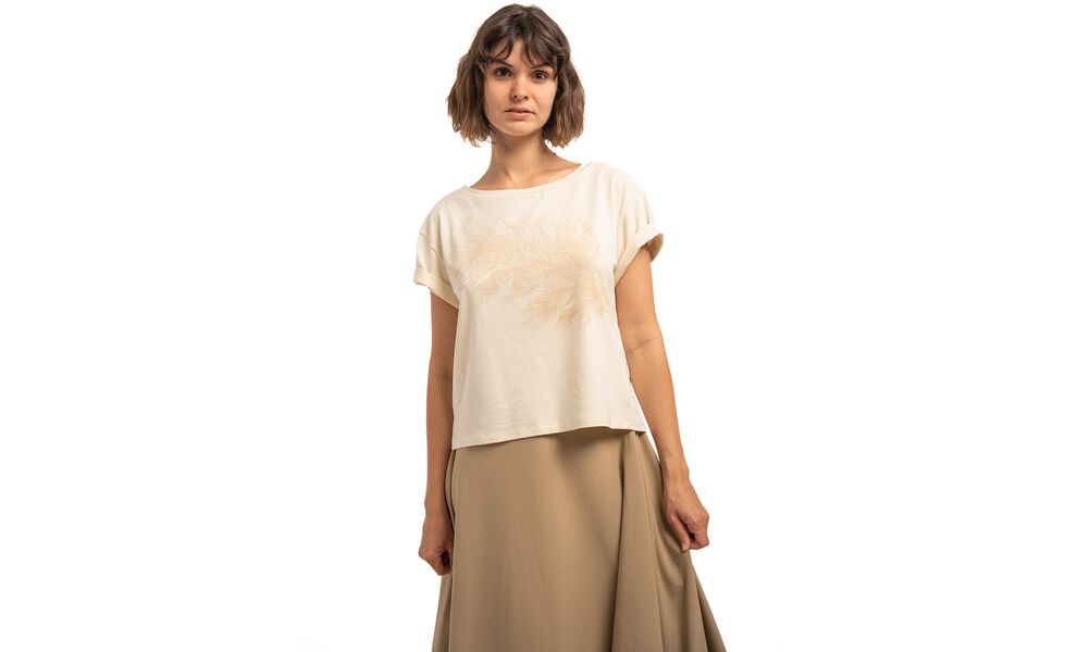 Футболка жіноча Turbat Misool (Cloud Cream/Brown), Колір виробника: Cloud Cream/Brown, Розмір: XL, зображення 2