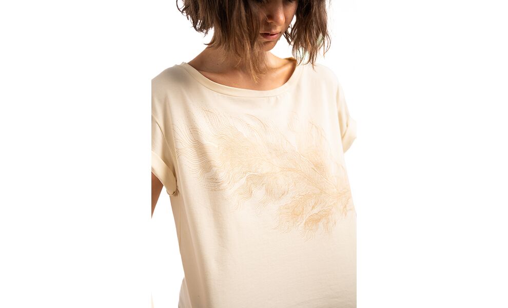 Футболка жіноча Turbat Misool (Cloud Cream/Brown), Колір виробника: Cloud Cream/Brown, Розмір: XL, зображення 3