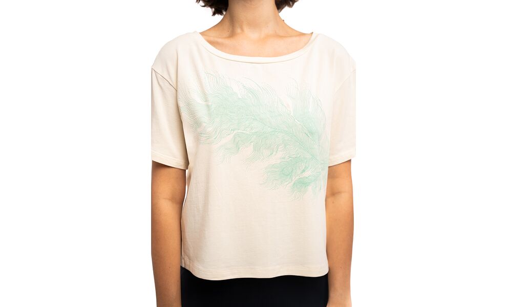 Футболка жіноча Turbat Misool (Cloud Cream/Green), Колір виробника: Cloud Cream/Green, Розмір: S, зображення 4