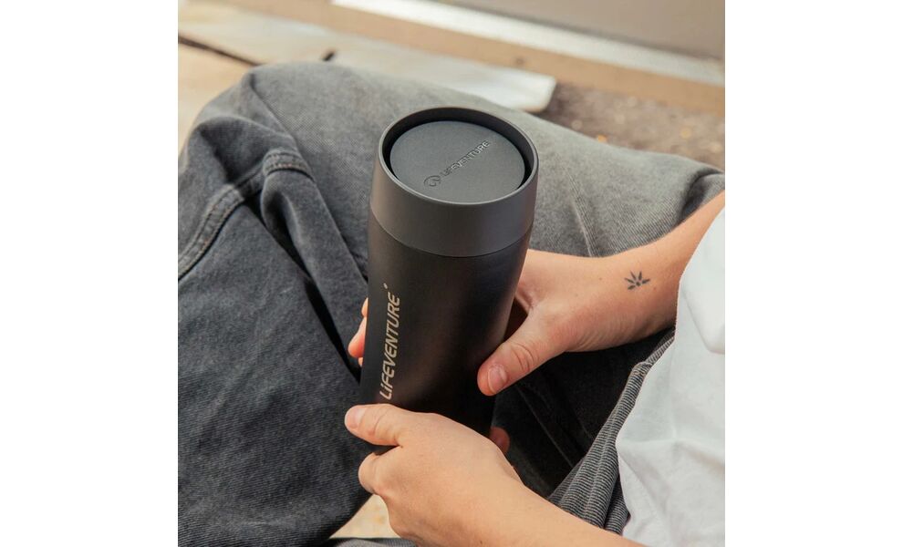 Термокружка для кави Lifeventure One Touch (Black) на 350 мл: герметична кришка, Об'єм: 350, Колір: Black, зображення 3