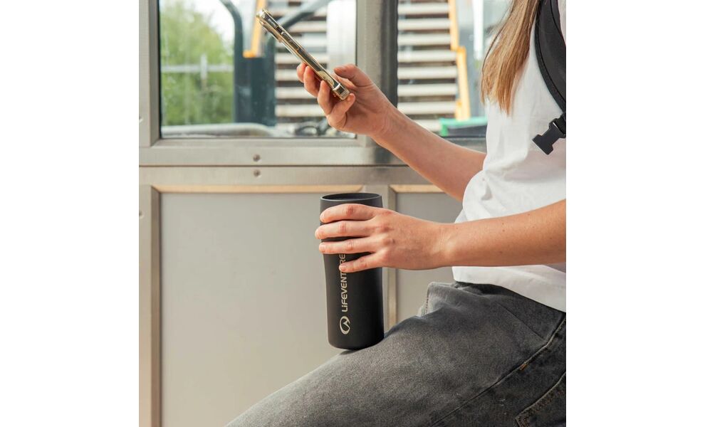 Термокружка для кави Lifeventure One Touch (Black) на 350 мл: герметична кришка, Об'єм: 350, Колір: Black, зображення 7