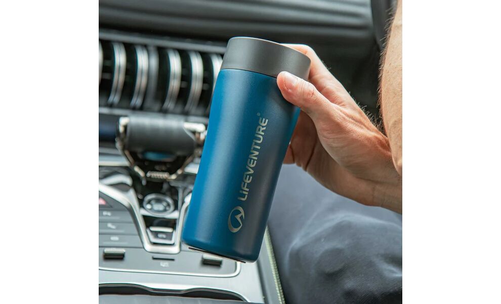 Термокружка для кави Lifeventure One Touch (Cobalt) на 350 мл: герметична кришка, Об'єм: 350, Колір: Cobalt, зображення 4
