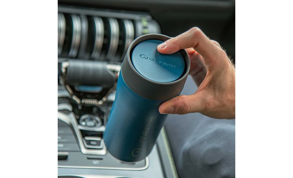 Термокружка для кави Lifeventure One Touch (Cobalt) на 350 мл: герметична кришка, Об'єм: 350, Колір: Cobalt, зображення 5