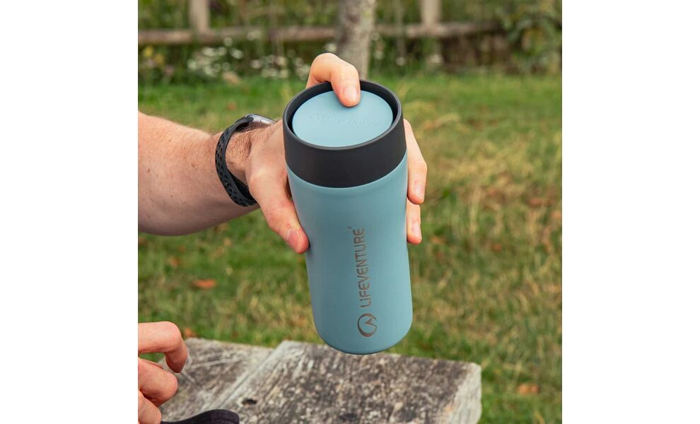Термокружка для кави Lifeventure One Touch (Blue) на 350 мл: герметична кришка, Об'єм: 350, Колір: Blue, зображення 4