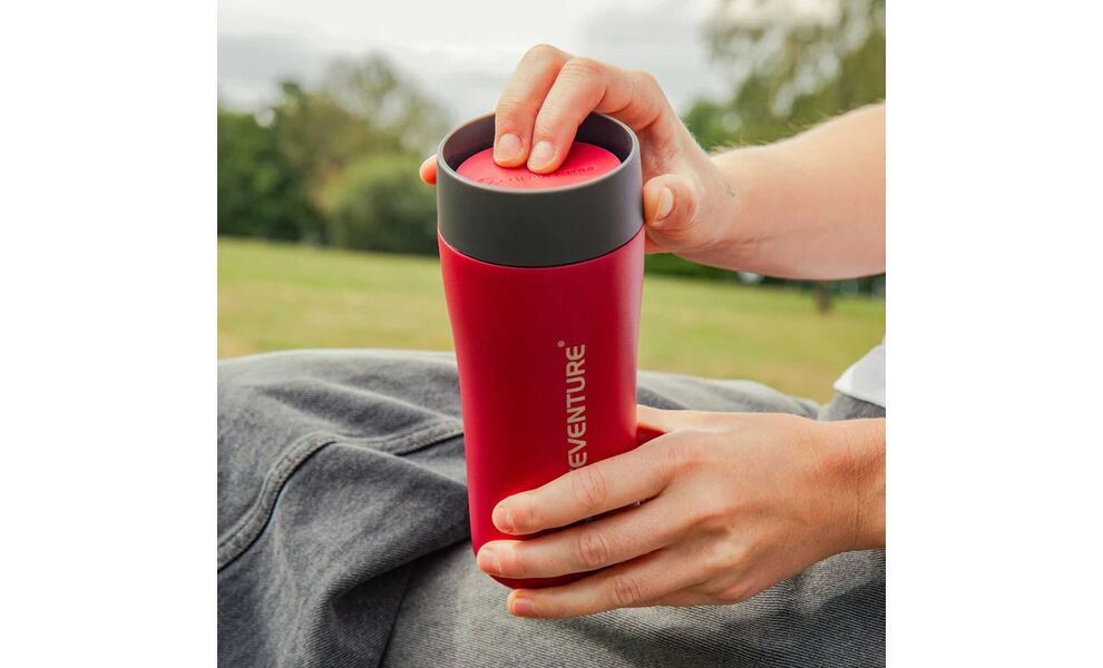 Термокружка для кави Lifeventure One Touch (Red) на 350 мл: герметична кришка, Об'єм: 350, Колір: Red, зображення 4