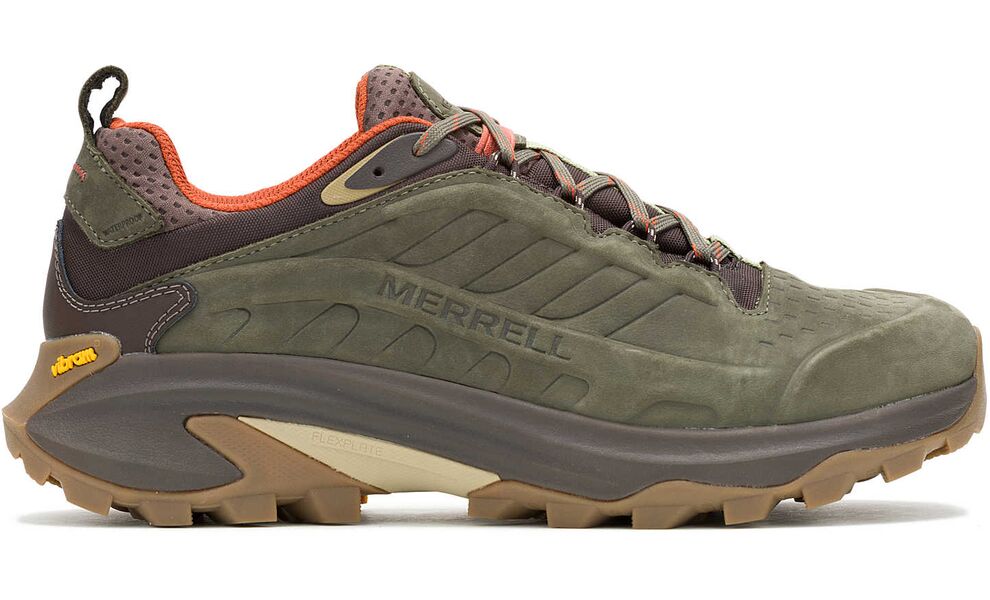 Трекінгові кросівки чоловічі Merrell Moab Speed 2 LTR WP (Olive), Колір виробника: Olive, Тип колодки: середня, Розмір виробника: US 9,5 (EU 43,5), зображення 2