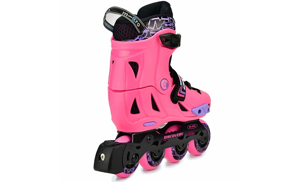 Дитячі роликові ковзани Micro Discovery (Pink), інлайн, Колір виробника: Pink, Розмір виробника: 33-36, зображення 4
