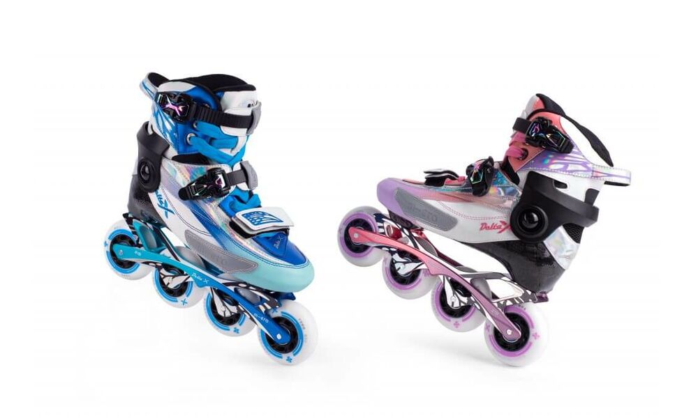 Дитячі роликові ковзани Micro Delta X (Blue), інлайн, Колір виробника: Blue, Розмір виробника: 30-32, зображення 2