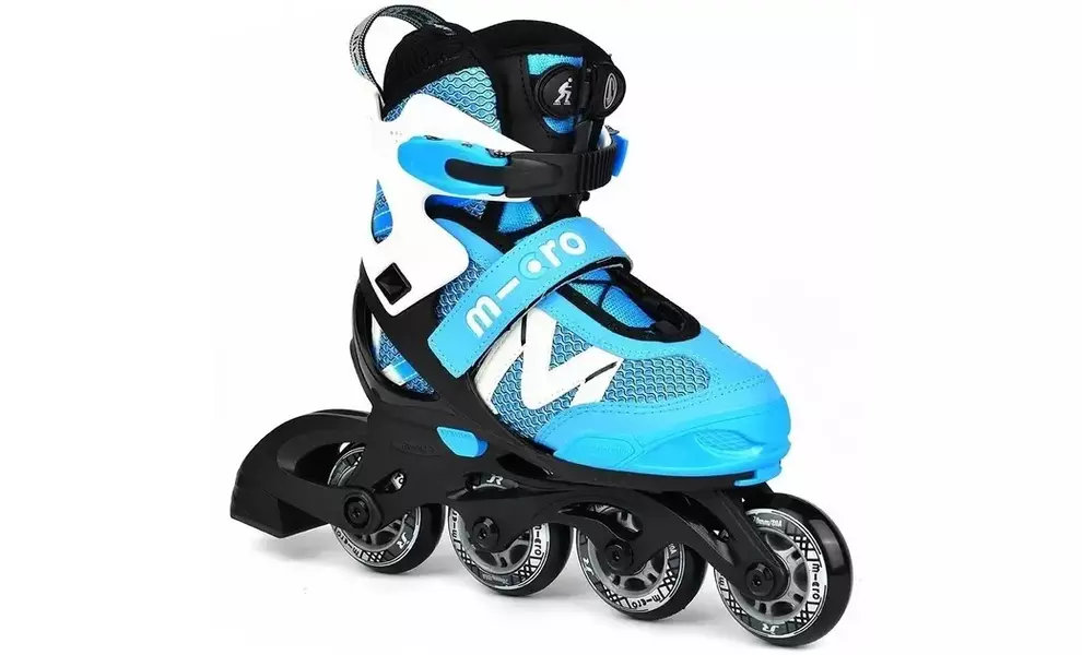 Дитячі роликові ковзани Micro Shaper (Blue/White), інлайн, Колір виробника: Blue/White, Розмір виробника: 33-36, зображення 2