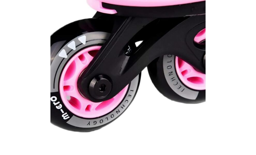Дитячі роликові ковзани Micro Joy (Black/Pink), інлайн, Колір виробника: Black/Pink, Розмір виробника: 33-36, зображення 2
