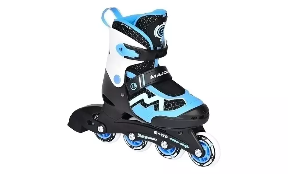 Дитячі роликові ковзани Micro Majority (Blue/Black), інлайн, Колір виробника: Blue/Black, Розмір виробника: 27-30, зображення 2