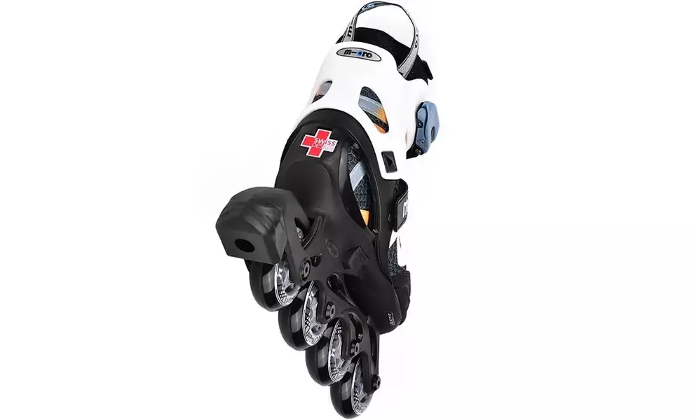 Дитячі роликові ковзани Micro Shaper (Black/White), інлайн, Колір виробника: Black/White, Розмір виробника: 33-36, зображення 3