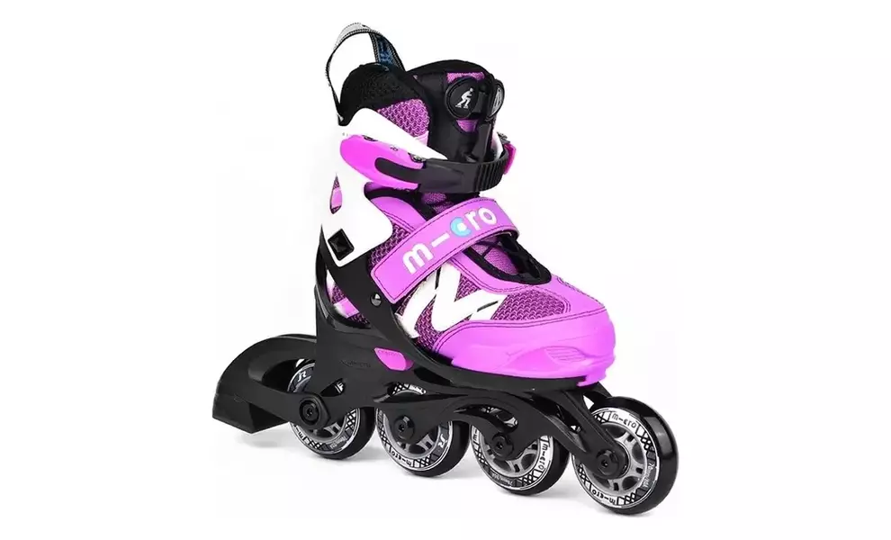 Дитячі роликові ковзани Micro Shaper (Purple/White), інлайн, Колір виробника: Purple/White, Розмір виробника: 37-40, зображення 2