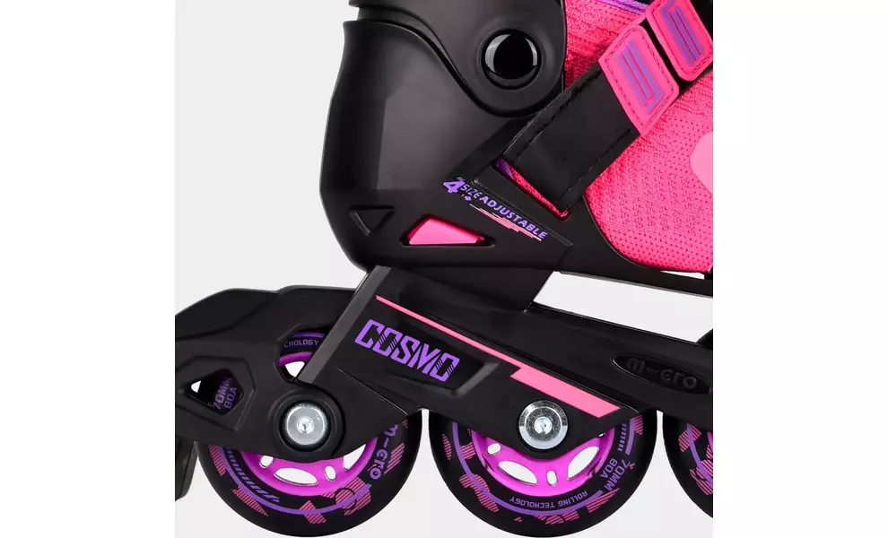 Дитячі роликові ковзани Micro Cosmo (Purple), інлайн, Колір виробника: Purple, Розмір виробника: 23-26, зображення 3