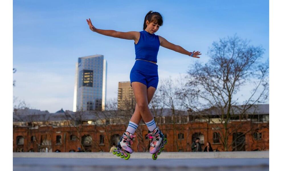 Дитячі роликові ковзани Micro Delta X (Pink), інлайн, Колір виробника: Pink, Розмір виробника: 27-29, зображення 5