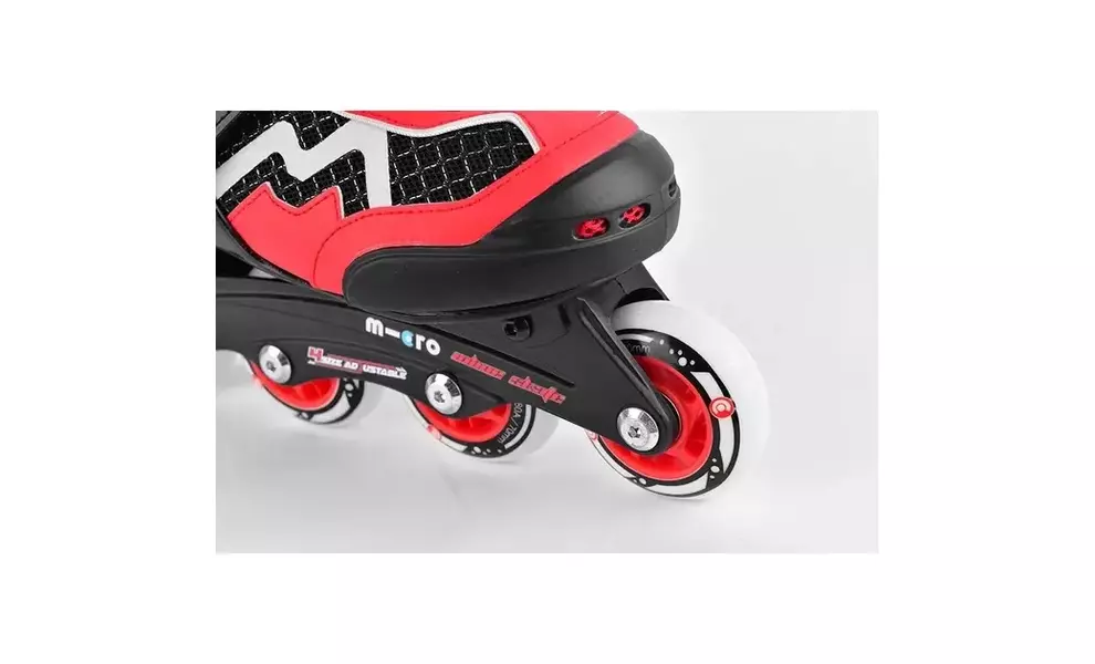 Дитячі роликові ковзани Micro Majority (Red/Black), інлайн, Колір виробника: Red/Black, Розмір виробника: 23-26, зображення 6