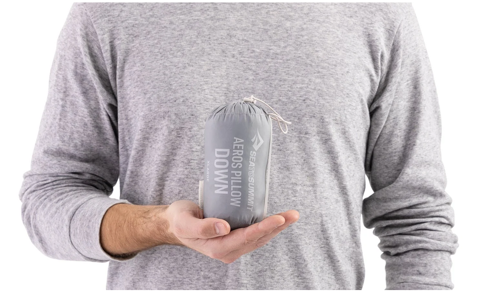 Туристична надувна подушка Sea to Summit Aeros Down - XL, Тип розміру: XL, Колір виробника: Neutral Grey, зображення 2