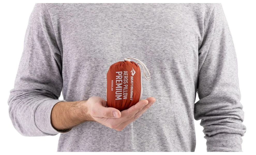 Туристична надувна подушка Sea to Summit Aeros Premium - Regular (Burnt Olive), Тип розміру: Regular, Колір виробника: Burnt Olive, зображення 2