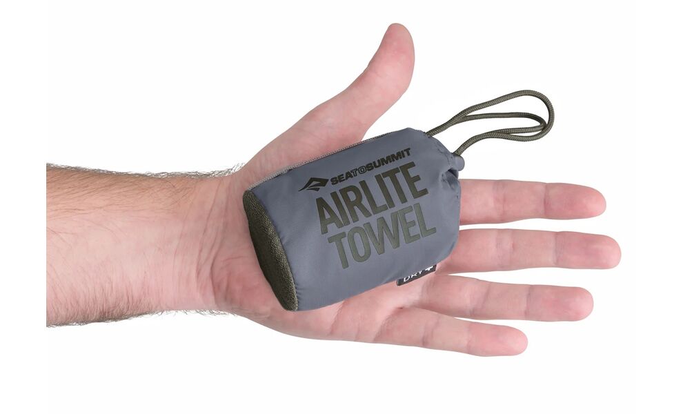 Ультралегкий рушник з мікрофібри з чохлом Sea to Summit AirLite Towel - M (Beluga), 100x50 см, Тип розміру: M, Колір: Beluga, зображення 2