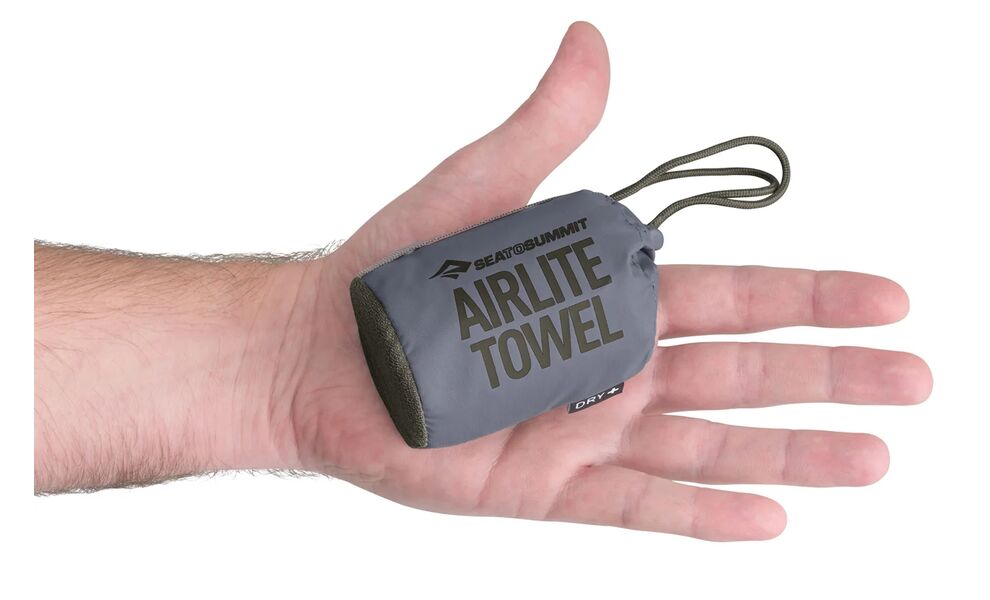 Ультралегкий рушник з мікрофібри з чохлом Sea to Summit AirLite Towel - S (Beluga), 80x40 см, Тип розміру: S, Колір: Beluga, зображення 2