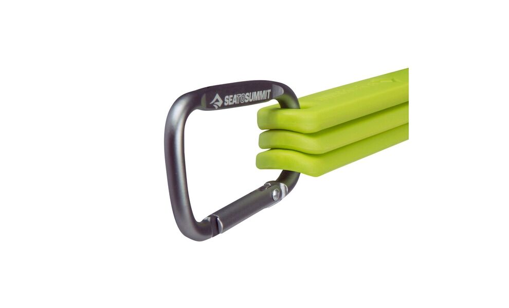 Туристичний набір пластикових столових приборів з карабіном Sea to Summit Camp (Cendre Blue): виделка, ложка, ніж, Колір виробника: Cendre Blue, зображення 2