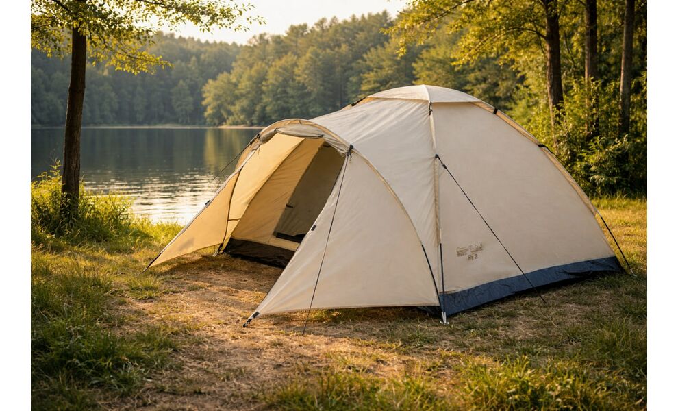 2-місний намет Tramp Fly 2 (Sand): одношаровий, з тамбуром, Кількість місць: 2, Колір: Sand/Black, зображення 3